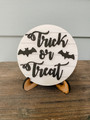 Halloween Mini Round Wood Signs – Rustic Farmhouse Decor for Spooky Season