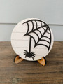 Halloween Mini Round Wood Signs – Rustic Farmhouse Decor for Spooky Season