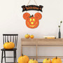 Halloween Welcome Wooden Mouse Sign - Fun Pumpkin Design For Front Door And Home Decor