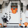 Halloween Welcome Wooden Mouse Sign - Fun Pumpkin Design For Front Door And Home Decor
