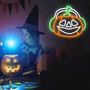 Gamer Pumpkin Neon Sign - LED Wall Light For Halloween Decor
