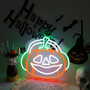 Gamer Pumpkin Neon Sign - LED Wall Light For Halloween Decor