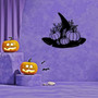 Personalized Halloween Pumpkin Witch Hat Metal Wall Art– Custom Name Decor For Spooky Season, Indoor & Outdoor