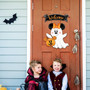 Adorable Halloween Mouse Ghost Wooden Sign For Indoor Outdoor Welcome
