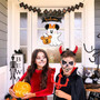 Adorable Halloween Mouse Ghost Wooden Sign For Indoor Outdoor Welcome