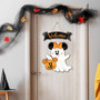 Adorable Halloween Mouse Ghost Wooden Sign For Indoor Outdoor Welcome