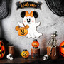 Adorable Halloween Mouse Ghost Wooden Sign For Indoor Outdoor Welcome