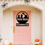 Halloween Welcome Metal Sign - Haunted Mansion Ghosts Yard Art For Outdoor Wall DéCor And Garden