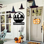 Halloween Welcome Metal Sign - Haunted Mansion Ghosts Yard Art For Outdoor Wall DéCor And Garden