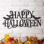 Halloween Welcome Metal Sign For Outdoor Haunted House Decoration