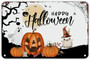 Welcome Halloween Pumpkin Ghost Tin Sign - Vintage Metal Art For Home, Office, Classroom, Garden Decor