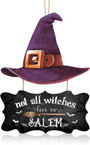 Spooky Witch Theme Wooden Halloween Welcome Sign For Indoor Outdoor Decor