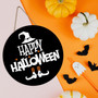 Happy Halloween Welcome Witch Legs Wooden Sign For Front Door