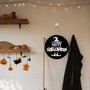 Happy Halloween Welcome Witch Legs Wooden Sign For Front Door