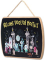 Disney Haunted Mansion Welcome Foolish Mortals Wood Wall Decor - Fun Halloween Sign For Home Patio & Garden