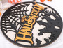Personalized Halloween Welcome Wood Sign - Indoor Party Decorations With Ghosts And Garland For Home