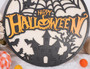 Personalized Halloween Welcome Wood Sign - Indoor Party Decorations With Ghosts And Garland For Home