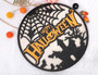 Personalized Halloween Welcome Wood Sign - Indoor Party Decorations With Ghosts And Garland For Home