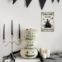 Welcome To Our Haunted House Vintage Metal Sign For Halloween - Witch And Ghost Decor For Home Or Cafe Kitchen