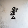 Gothic Metal Skeleton Halloween Sign - Outdoor Decor For Garden & Front Door