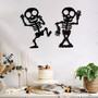 Gothic Metal Skeleton Halloween Sign - Outdoor Decor For Garden & Front Door