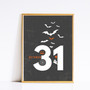 Neutral October 31 Halloween Canvas Art For Countdown Lovers - Digital Ghoul Decor