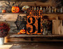 Distressed October 31 Halloween Metal Sign For Porch & Indoor DéCor – Modern Farmhouse Industrial Style