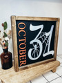 3D October 31 Halloween Wood Sign With Spooky Spider Design For Indoor DéCor