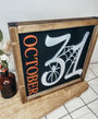 3D October 31 Halloween Wood Sign With Spooky Spider Design For Indoor DéCor