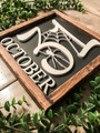 3D October 31 Halloween Wood Sign With Spooky Spider Design For Indoor DéCor