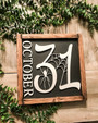 3D October 31 Halloween Wood Sign With Spooky Spider Design For Indoor DéCor