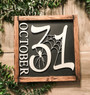 3D October 31 Halloween Wood Sign With Spooky Spider Design For Indoor DéCor