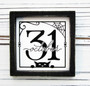 October 31 Halloween Wood Sign - Fall Tiered Tray Decor, Miniature Sign For Autumn