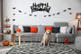 Halloween Metal Wall Sign For Outdoor Entrance - Scary Bats Design For a Spooky Halloween Atmosphere