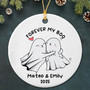 Personalized Forever My Boo Ceramic Ornament Christmas 2025 Cute Couple Boo Ornament Gift For Boyfriend Girlfriend