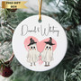 Personalized Forever My Boo Ghost Ornament - Anniversary Keepsake For Couples With Custom Names - Cute Halloween Gift