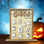Custom Ghost Family Wooden Sign For Halloween Decor - Personalized Name Plaque