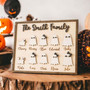 Rustic Ghost Family Wooden Sign For Halloween - Personalized Spooky Decor For Home Kitchen
