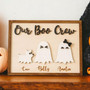Rustic Ghost Family Wooden Sign For Halloween - Personalized Spooky Decor For Home Kitchen