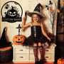 Custom Halloween Pumpkin Metal Sign With Spider Webs And Ghosts For Bedroom Or Front Porch DéCor