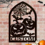 Customized Halloween Pumpkin Metal Wall Sign For Outdoor DéCor