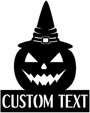 Custom Halloween Metal Name Sign For Outdoor Decor - Personalized Pumpkin Monogram For Spooky Season