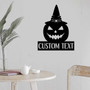 Custom Halloween Metal Name Sign For Outdoor Decor - Personalized Pumpkin Monogram For Spooky Season