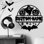 Custom Pumpkin Metal Sign For Outdoor Halloween Decor - Haunted House And Ghost Themes For Patio And Garden