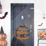 Personalized Spooky Cat Pumpkin Wood Sign For Halloween Front Door Welcome Decoration
