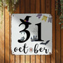 Retro Halloween Metal Sign - Gnomes Witch Design For October 31 DéCor In Bedroom Or Office