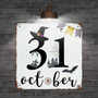 Retro Halloween Metal Sign - Gnomes Witch Design For October 31 DéCor In Bedroom Or Office