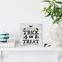 Rustic Halloween Trick Or Treat Wood Sign - Perfect Home Desk Or Shelf DéCor For Fall Witches And Farmhouse Style