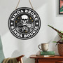 Gothic Skeleton Sarcastic Round Wooden Sign For Kitchen, Bedroom, Halloween Home Decor