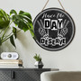 Funny Skeleton Peace Wood Sign For Home Office - Black And White Motivational Decor For Women And Men